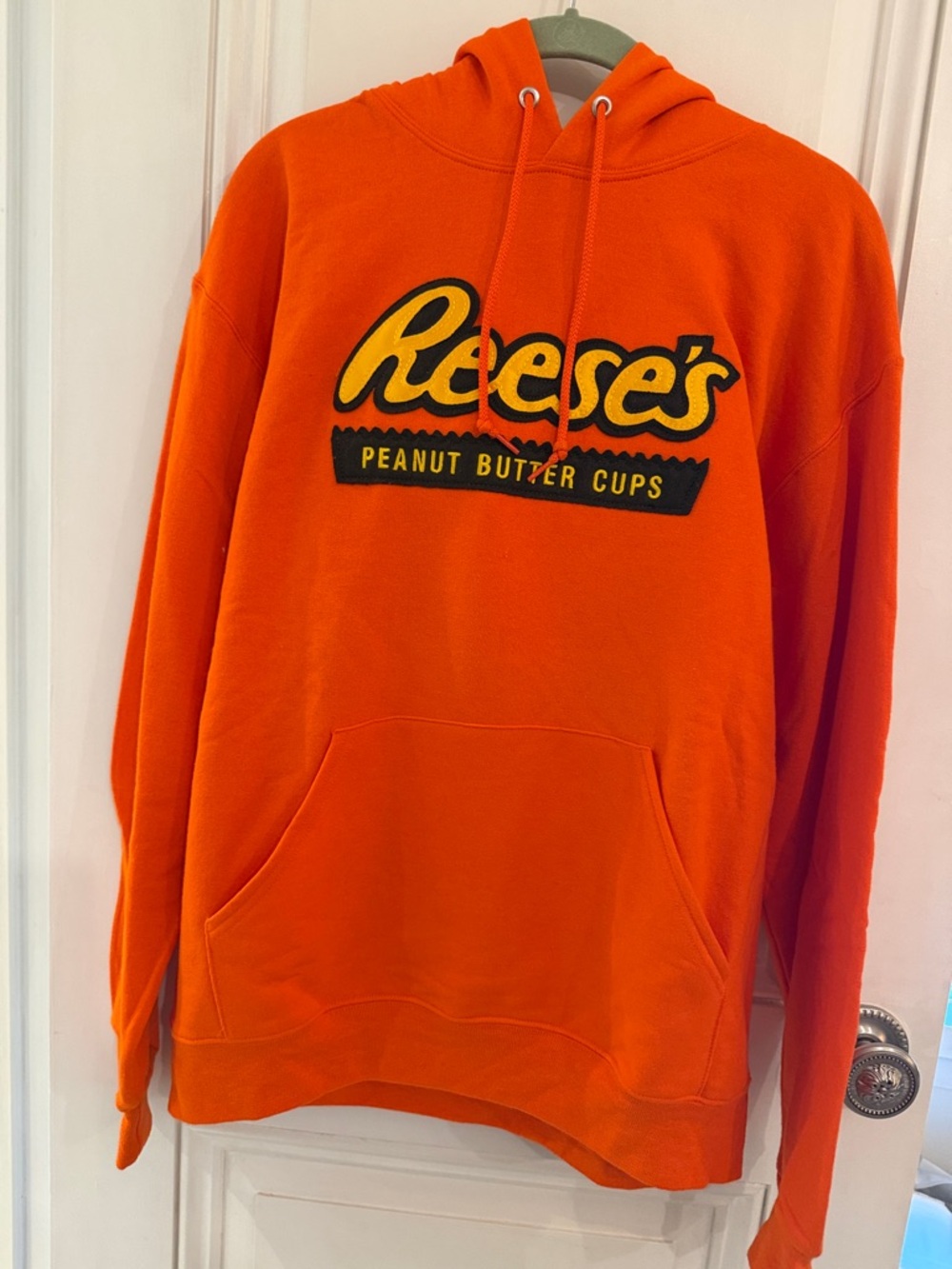 Jerzees Orange Reese's Logo Crewneck Hoodie
